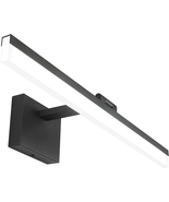 SOLFART 24 Inch LED Modern Black Bathroom Vanity Lights over Mirror Vani... - £63.52 GBP