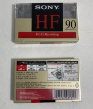 Sealed SONY HF 90 Minute Blank AUDIO CASSETTE TAPES Normal Bias Lot of 2 - $10.13