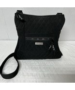 Vera Bradley Black Quilted Handbag Purse  Cross Body Adjustable Strap - $302.09 MXN