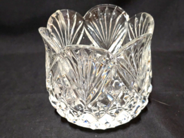 GODINGER Shannon Cut Crystal Tulip Vase Candle Holder Trinket Bowl 4.5&quot; ... - $11.86