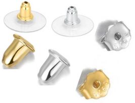 925 Sterling Silver Butterfly/Bullet/PAD Earring Push Backs Ear Posts St... - €2,99 EUR