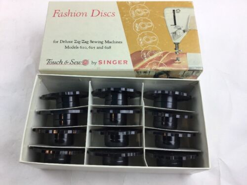 Singer Touch & Sew 12 Fashion Discs Deluxe Zig Zag Machines 620, 625, 628 (EUC) - $21.29