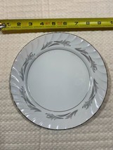 Individual Salad Plate Platinum Scroll #3643 by HARMONY HOUSE CHINA Width 7 3/4&quot; - £3.95 GBP