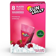 Sun Lolly freezer pops from Denmark RASPBERRY Flavor  1 box/8 pops- FREE SHIP - £11.83 GBP