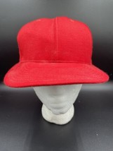 Vtg Roxxi Hat Blank Trucker Cap Red Made In USA Adjustable SnapBack Adju... - £10.04 GBP