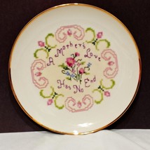 A Mother&#39;s Love Has No End Decorative Plate The Creative Circle 1986 8&quot; Flowers - £13.97 GBP