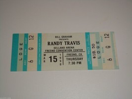 RANDY TRAVIS 1990 UNUSED CONCERT SHOW TOUR TICKET SELLAND ARENA FRESNO O... - £7.81 GBP