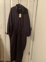 1 Pc Universal Thread Women&#39;s Dark Gray Fleece Sweat Suit Jumpsuit Size 2X  - £49.56 GBP