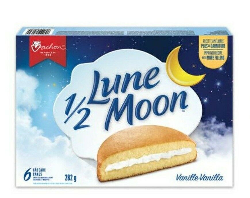 Primary image for 4 boxes ( 6 per box) of Vachon 1/2 Moon Vanilla Cakes 282g From Canada