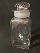 Antique Original Pomona Drug Store Apothecary Clear Glass Display Jar with Lid - £70.35 GBP