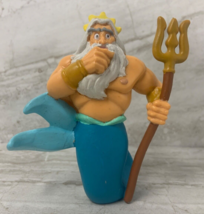 The Little Mermaid KING TRITON Merman Disney 4&quot; Figure Cake Topper - £2.95 GBP