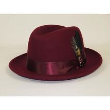 Men Bruno Capelo Hat Australian Wool Crushable Center Dent Florence FL524 Wine image 4