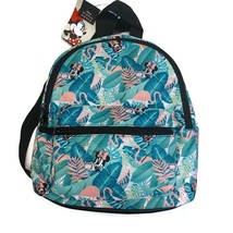 Bioworld Disney MINI Backpack Multi-Color MINNIE MOUSE Flamingo Print 11... - £24.44 GBP