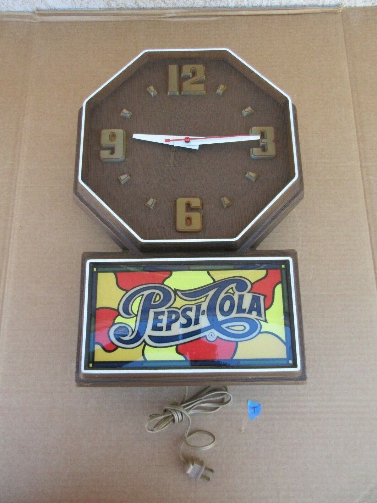Vintage Pepsi Cola Hanging Wall Clock Sign Advertisement  T - $176.37