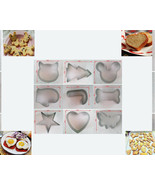 US Stock DIY 9pcs Aluminum Alloy Cookie Cutter Cookie Mold  - €8,67 EUR