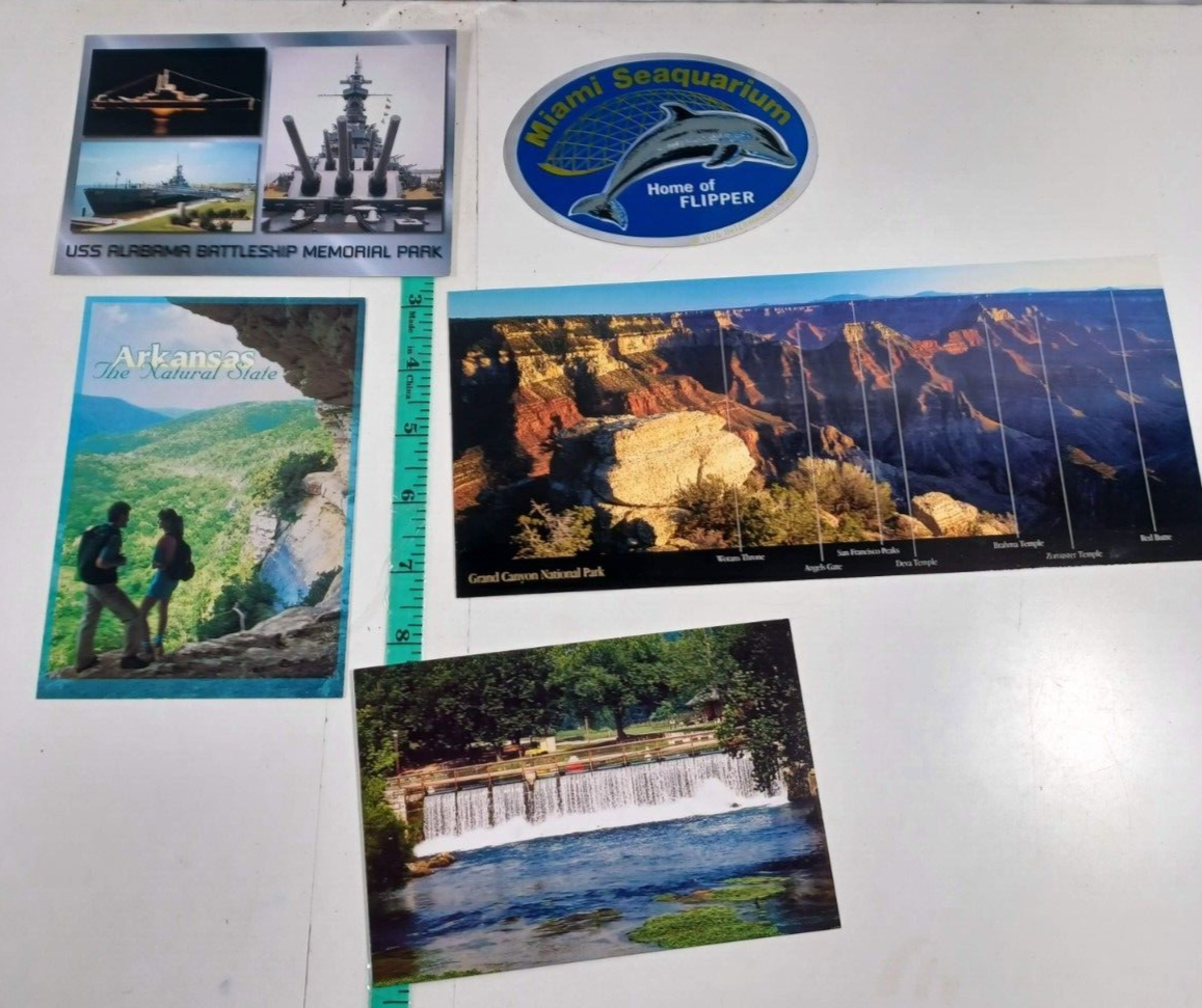 Primary image for post cards lot of 5, grand canyon, seaquarium, alabama see photos ( A339)