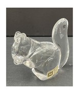 QUALITY~Hadeland 3&quot; Squirrel Figurine Paperweight Clear Full Lead Crysta... - $27.55