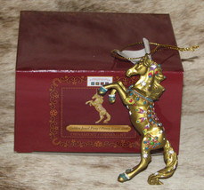Trail Of Painted Ponies Golden Jewel Ornament~3.25&quot; Tall~Winter 2022 Collection~ - £22.02 GBP