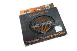 Harley Davidson Set Of 2 Genuine Playing Card Decks In Tin Box New Cards... - £7.84 GBP
