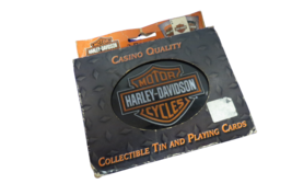 Harley Davidson Set Of 2 Genuine Playing Card Decks In Tin Box New Cards... - £7.78 GBP