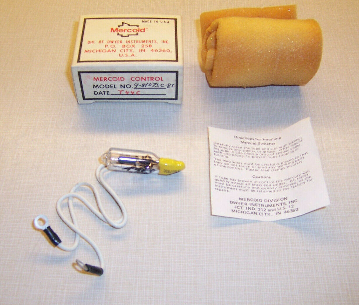 Mercoid Control model 9-8107SC-8T Switch, NOS #2 - $1.85