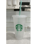 STARBUCKS 24oz Reusable Cold Cup, Clear Frost with Lid &amp; Straw - $16.45 CAD
