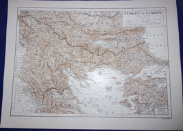 Colored Map of Turkey In Europe 1930s?   - £3.91 GBP