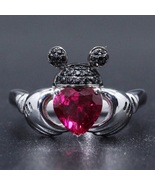 Mickey Mouse Diamond Ring, Three Stone Delicate Wedding Ring Birth Stone Ring - $110.00