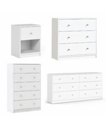 Modern White Chest Of 1 3 5 6 Drawers Bedside Bedroom Storage Furniture ... - £68.14 GBP+