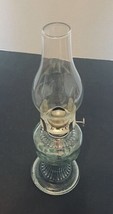 An Qing China Vintage Oil Lamp Flying Birds Clear Hurricane 13&quot; - £15.73 GBP