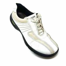 Ecco Womens Casual Swing Golf Shoes White Leather Spike Lace Up US 8; EU39 - £17.91 GBP