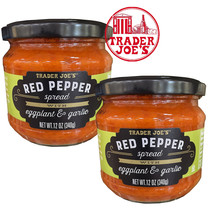 2 Packs Trader Joe’s Eggplant Garlic Spread With Sweet Red Pepper (12 Oz) - £14.34 GBP