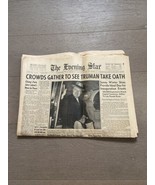 TRUMAN INAUGURATION THE EVENING STAR NEWSPAPER JAN 20,1949 INAUGURAL EDI... - €56,85 EUR