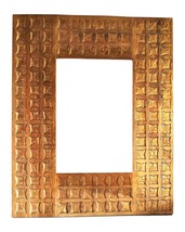 West African Traditional Hand Carved Iroko Wood Wall Art Mirror Frame Natural - £472.59 GBP