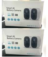 4x Smart Security Cameras Indoor Outdoor Wireless 2.4GHz Wifi New - $73.94 CAD