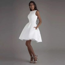 Short Wedding Dresses 2021 White Ivory Bridal Dress White Bride Gowns High Quali - £255.95 GBP