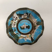 Vintage Disneyland Sleeping Beauty Castle Colored Glass Ashtray Trinket Tray - £19.43 GBP