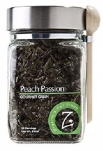 Zhena’s Gypsy Tea - Peach Passion Organic Green Gourmet Loose Leaf Tea, 2 oz Jar - £15.49 GBP
