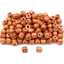 Barrel Bali Beads Copper Plated Parts 4.5mm Approx 100 - £14.70 GBP