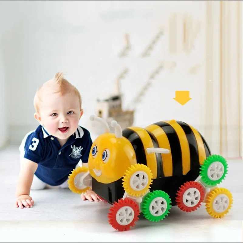 Children Gifts Electric Cartoon Toy Car Bee Dump Truck Automatic Flipping - £12.11 GBP