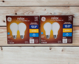 GE Relax LED Light Bulb 8.5W (60W) Soft White Dimmable HD 2 Packs Lot of 2 - £12.05 GBP
