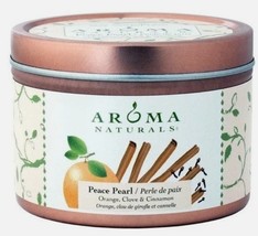 Aroma Naturals Travel Tins Candle Peace Pearl Orange Clove and Cinnamon ... - $14.83