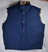 Steven Alan Mens Down Flannel Lined Blue Plaid Vest XL   - £85.66 GBP