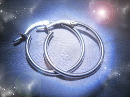 Haunted Free W $49 3X Weight Loss Magick Sterling Hoop Earrings Witch Cassia4 - £0.00 GBP