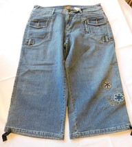 XOXO Denim Cropped Capri Size 13/14 women&#39;s ladies pants blue Jeans GUC - $18.01