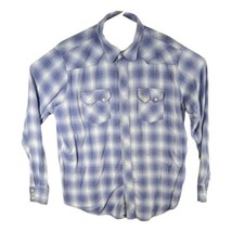 Wrangler Lavender Plaid Shirt Flannel Mens XL Pearl Snap American Wester... - $34.65