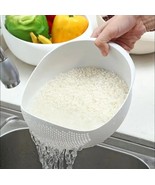 Rice Washing Strainer Basket Fruit Vegetable Bowl Drainer Sifters Free S... - £6.95 GBP