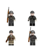 4-Piece WWII Italian Infantry &amp; Officer Minifigure Set, Historical Blocks - $19.83 CAD