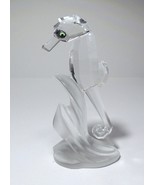 DARLING SWAROVSKI CRYSTAL SEAHORSE ON FROSTED BASE 3 1/4&quot; SCULPTURE - £37.91 GBP