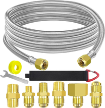 12 Feet High Pressure Braided Propane Hose Extension with Conversion Cou... - $38.59